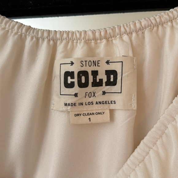 Stone Cold Fox white lace off the shoulder silk dress - Picture 5 of 5